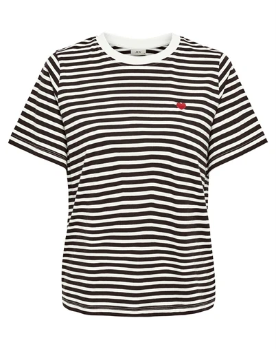 JDY - JDYPisa Print T-shirt - Cloud Dancer/New Stripe